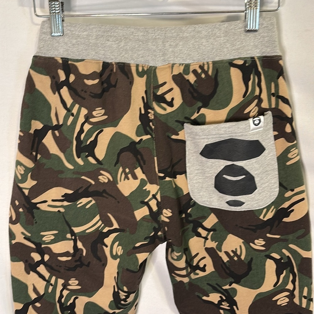 AAPE  Gray Green CAMO SWEATPANTS Lounge Pant jogger - Picture 2 of 8